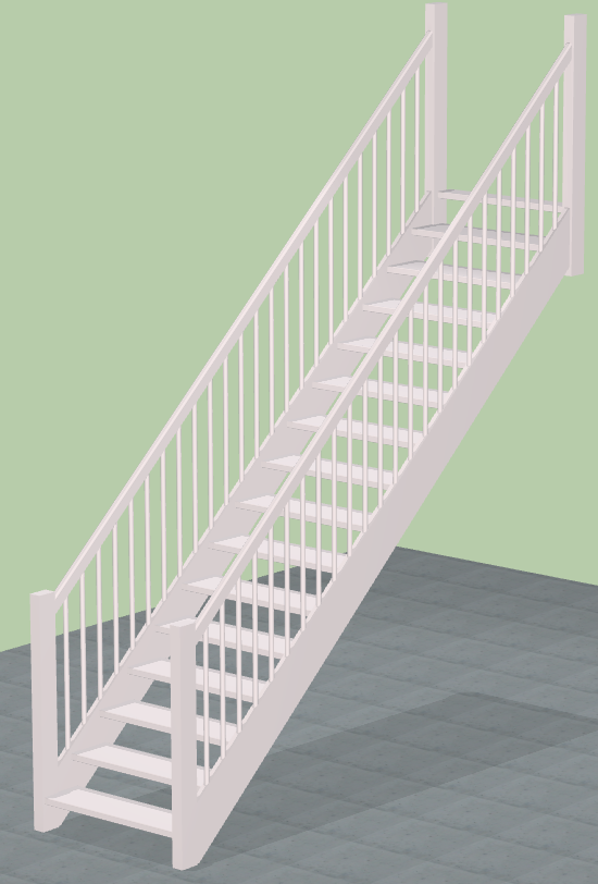 Open vuren rechte steektrap Open vuren rechte steektrap