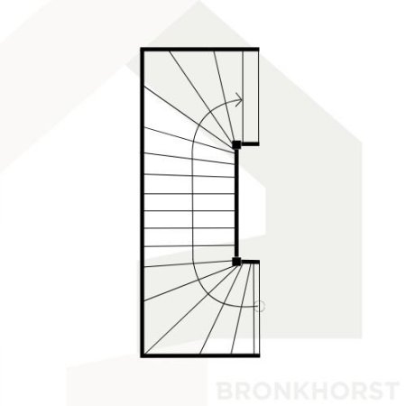 Dubbele kwartslag trap - U trap Dubbele kwartslag trap - U trap