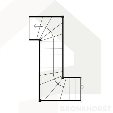 Dubbele kwartslag trap - S trap Dubbele kwartslag trap - S trap