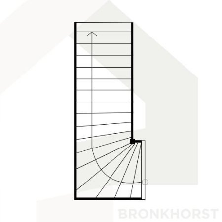 Kwartslag trap onder Kwartslag trap onder