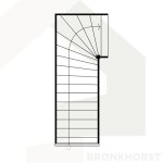 Kwartslag trap bovenkwart Kwartslag trap bovenkwart