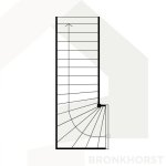 Kwartslag trap onder Kwartslag trap onder